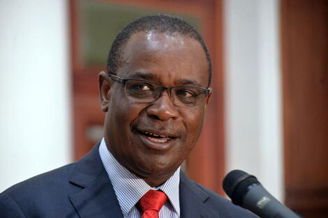 Former Nairobi Governor Evans Kidero speaking during a press conference in 2017.