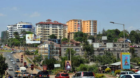 An aerial view of Kileleshwa Estate in Nairobi.