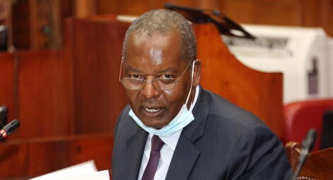 National Assembly Majoirty Leader Amos Kimunya in Parliament on July 14, 2020.