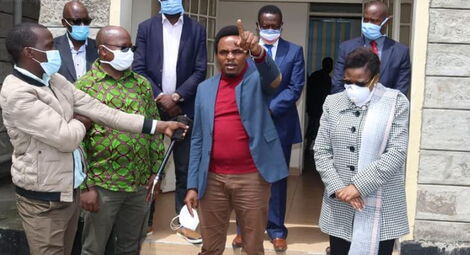 Education CAS Zack Kinuthia speaking to the media during a tour of Nyandarua County on June 12,2020.