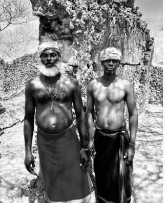 Omar Lali (left) with a local pose for a photo for the Arabic Island gallery 