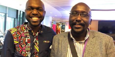 Mr. Galava shares a moment with Larry Madowo