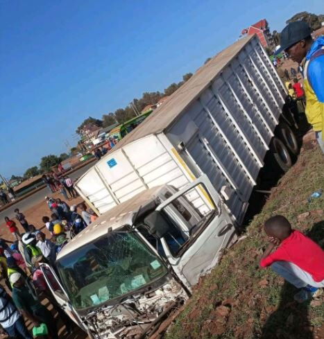 A lorry rams into a crowd at Ndenderu shopping centre on Sunday morning, March 13. 