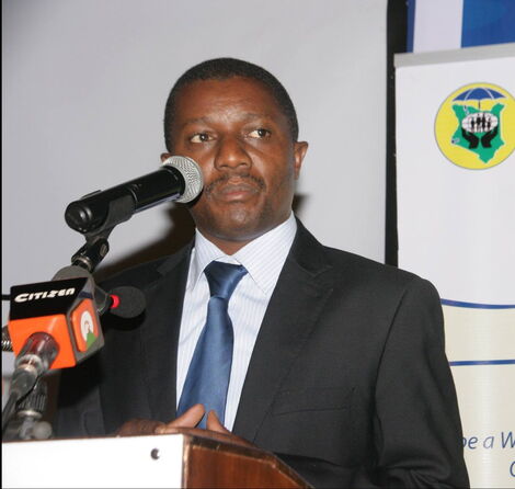 Makueni MP Daniel Maanzo speaking at an event in 2019.