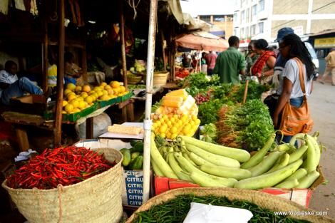 Kenyans purchase food commodities at Fig Tree market in Ngara, Nairobi in 2019