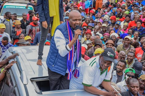 Moses Kuria during the 2022 campaigns