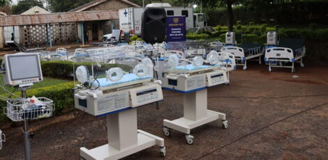 Some of the medical equipment donated by Mozzart to the Vihiga County Referral Hospital. 