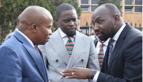 Senators Kithure Kindiki (Tharaka Nthi), Johnson Sakaja (Nairobi) and Kipchumba Murkomen (Elgeyo Marakwet) 