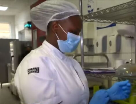 Chef Monica Muteti working at Villa Rosa Kempinski, Westlands in Nairobi County.