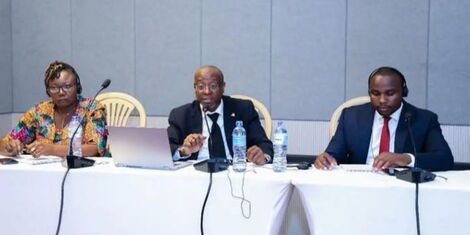 A photo of Mwangi Maina during the Great Lakes Region meeting in Burundi on 23 November,2022.