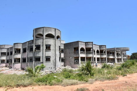 An image of a building at the Ronald Ngala Utalii College in Kilifi County.