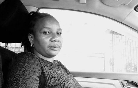 A past photo of Annsilvia Njogu, wife to actor Wandahuhu