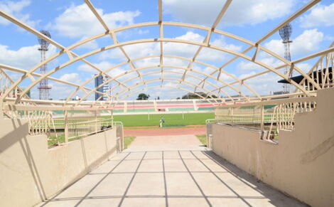 A players' entrance at Nyayo National Stadium