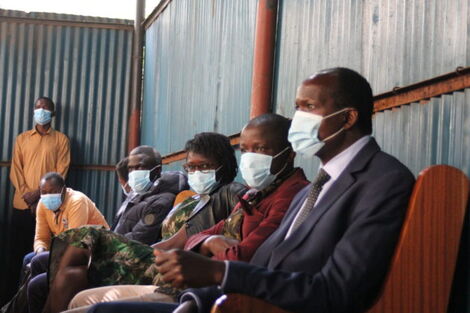 Migori governor Okoth Obado's family in court on Thursday, August 27.