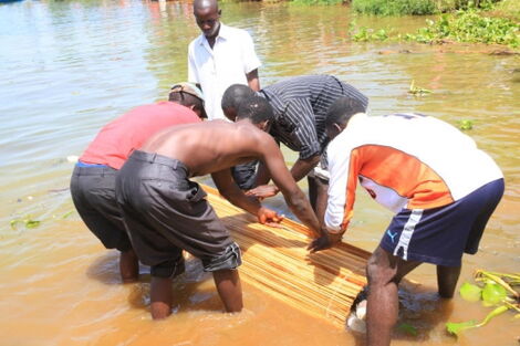 Rescuers during the operation on December 7