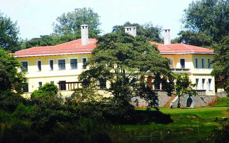 An image of the Ksh400 million house in Nyeri county belonging to Kenya's third president Mwai Kibaki. 