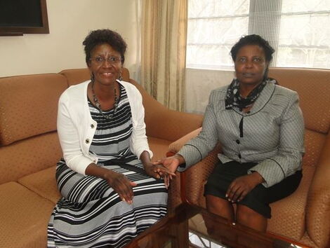 Dr. Wenwa Akinyi Odinga (left) with Prof. Njenga