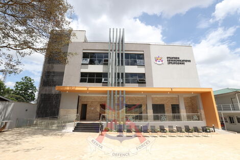 A photo of the newly constructed KDF Strategic Communications office that houses the studio in Nairobi taken on November 2, 2021