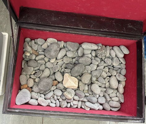 River bed pebbles recovered by the Directorate of Criminal Investigation (DCI) at JKIA 