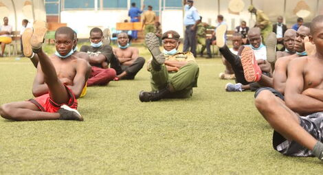 Rigorous exercises conducted in Kisumu on Monday, February 22, during police recruitment