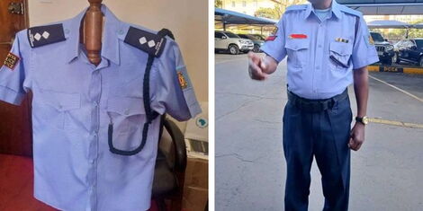 A photo collage of the newly introduced police uniform for testing