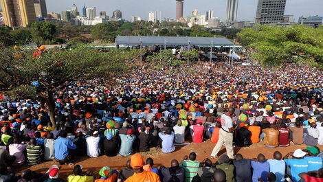 A file image of a political rally in Kenya
