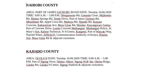 Thirteen Counties To Experience Power Blackout Kenya Power Kenyans Co Ke