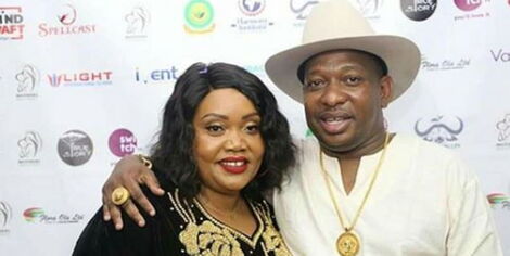 Nairobi Governor Mike Sonko (right) and his wife Primrose Mbuvi (Left)