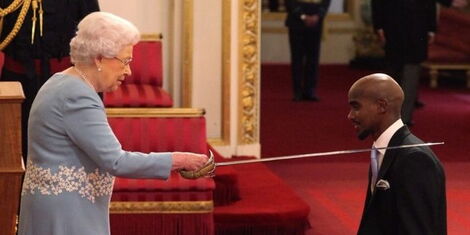 Her Majesty Queen Elizabeth II at a past Knighting award ceremony.