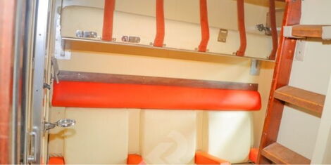 An image of a sleeping bunker on the first class coach on the train from Nairobi to Kisumu taken on Saturday, December 4 2021
