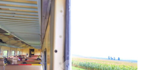 A image of the business class coach on the Nairobi-Nakuru-Kisumu train taken on the trial run on Saturday, December 4, 2021