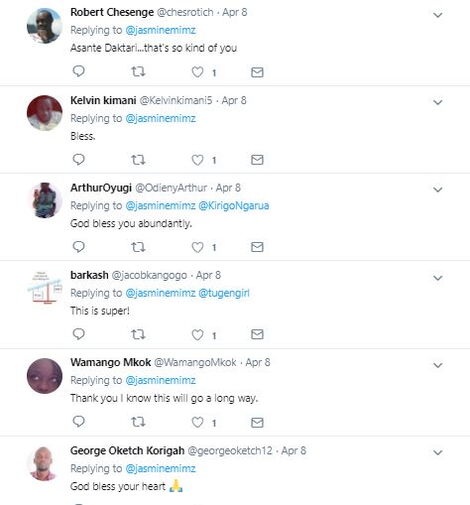 More reactions to Jemimah Kariuki's tweet on Wednesday, April 7, 2020