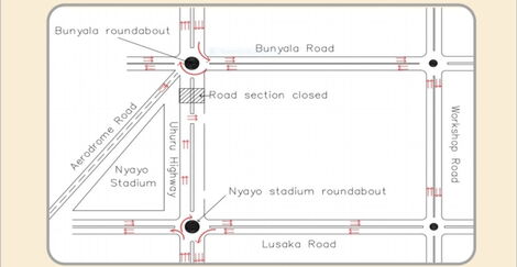 The planned traffic disruption on Uhuru Highway