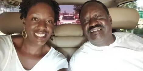 Rosemary Odinga with her father, ODM Party leader, Raila Odinga