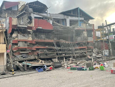 Collapsed building at Ruiru, Kiambu on Monday, November 21, 2022