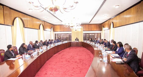 President Ruto during a meeting with cabinet secretaries, Thursday, November 10