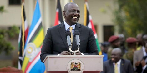 Kenya's president-elect William Ruto addresses the media at his official residence in Nairobi, Kenya. September 5, 2022. 