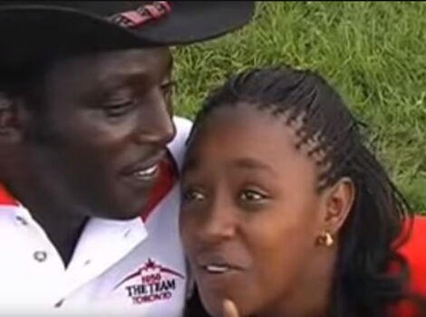 Murang'a Woman Rep Sabina Chege and the late John DeMatthew on the song Njata Yakwa.