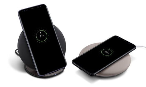 Samsung’s Galaxy S8 on a wireless charger