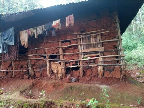 A mud house in Karima-Othaya, Nyeri County.