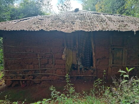 A mud house in Karima-Othaya, Nyeri County.