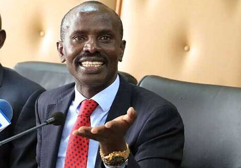 Former KNUT SG Wilson Sossion during a past press conference