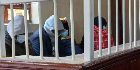 Officers of the defunct SSU unit in Kiambu District Court on November 10, 2022.