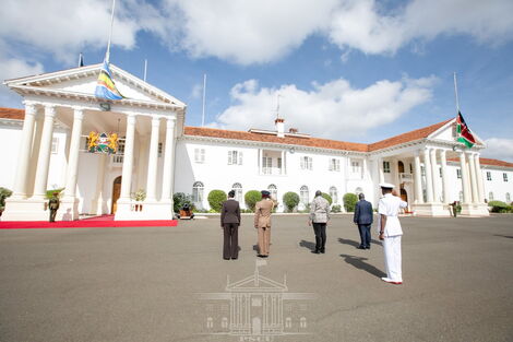 A wide angle photo of State House taken on March 2021.