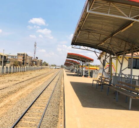 A refurbished railway station in Nairobi