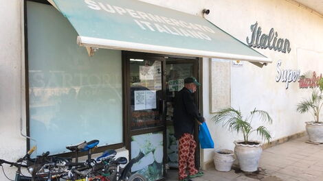 A supermarket in Malindi that sells products imported from Italy