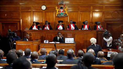 Supreme Court Judges during a past court hearing