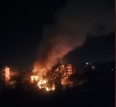 Fire broke out at Transami, Pipeline Estate on May 30, 2020.