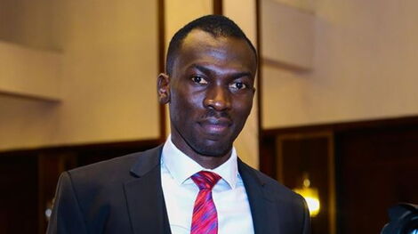 Citizen TV anchor Trevor Ombija hosting a forum at Laico Regency hotel on November 26, 2019.