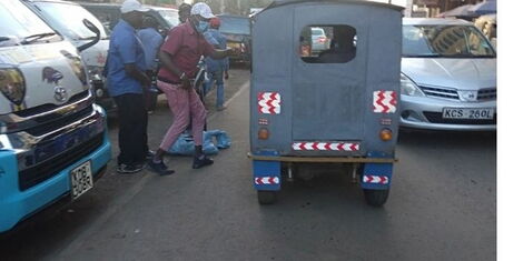 Image of the car model on the streets of Thika on November 7,2021